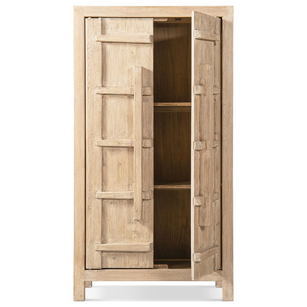 Jennifer Taylor Home Rowan 83" 2-Door Tall Storage Cabinet in Heritage Light Natural Brown, , large