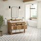James Martin Malibu 48" Single Bathroom Vanity in Amber Birch with 3 cm Eternal Jasmine Pearl Quartz Top and Rectangular Sink, , large