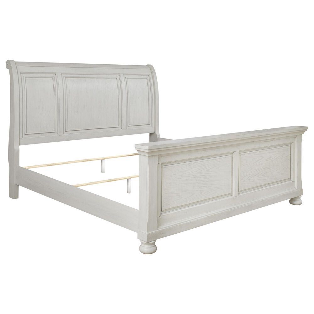 Ashley Robbinsdale California King Sleigh Bed in Antique White, , large