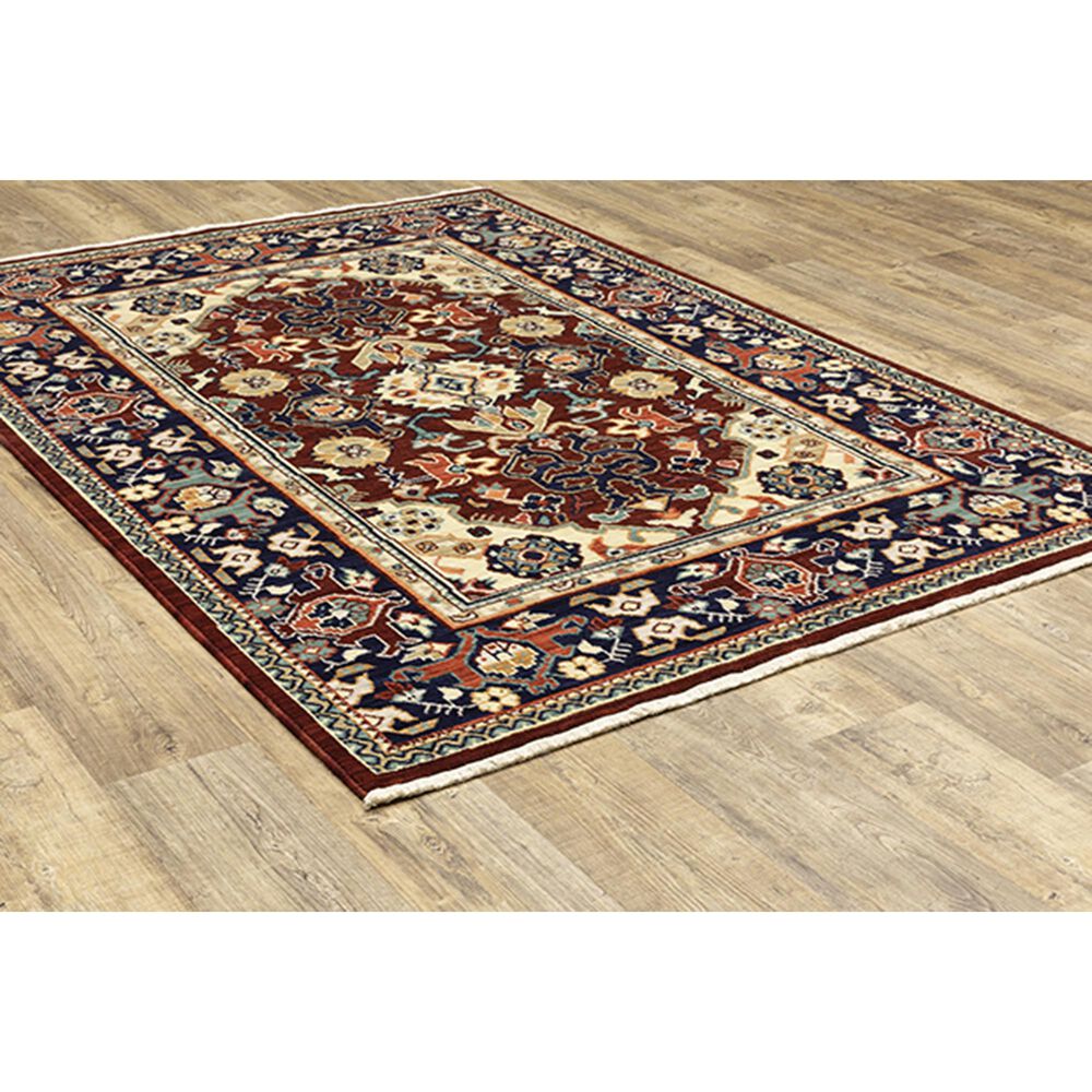 Oriental Weavers Lilihan Oriental 2062R 3&#39;3&quot; x 5&#39; Red and Blue Area Rug, , large