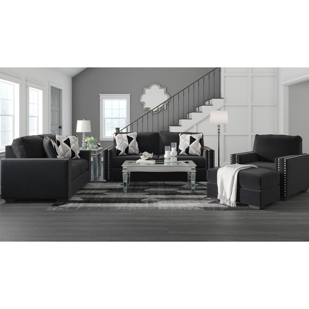 Ashley Gleston Ottoman in Onyx, , large