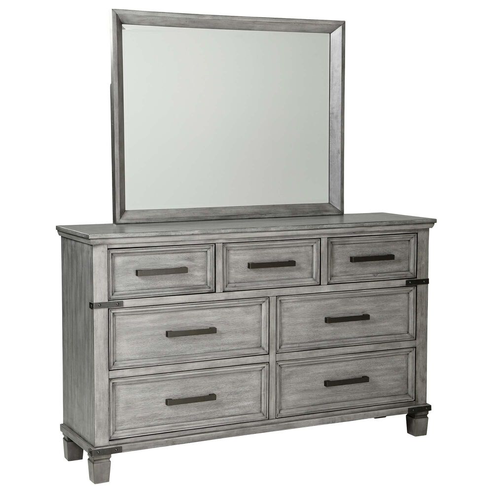 Ashley Russelyn 4 Piece King Bedroom Set in Gray, , large