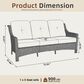 HOMLUX Outdoor Wicker Conversation Sofa in Denim Blue, , large