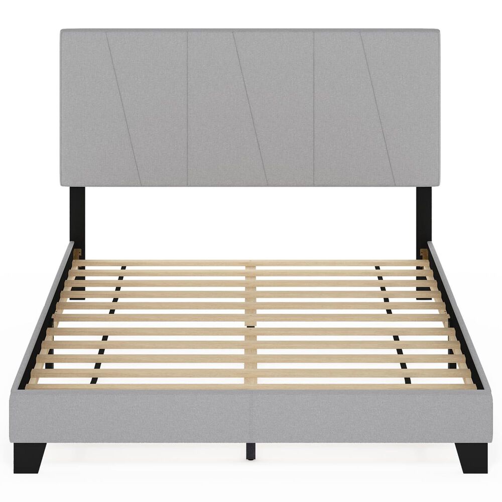 HOMLUX Lucy Queen Platform Bed Frame in Glacier, , large