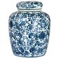 Creative Coop Decorative Large Ceramic Ginger Jar with Lid in Blue and White, , large