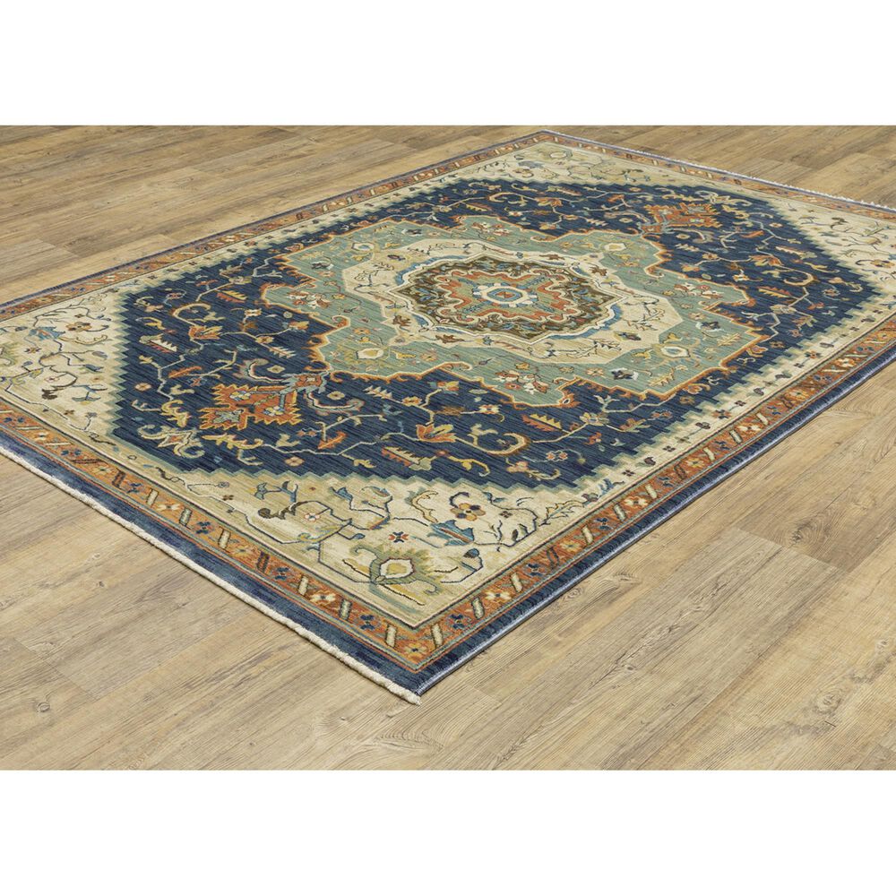 Oriental Weavers Francesca FR09F 6&#39;7&quot; x 9&#39;6&quot; Blue Area Rug, , large