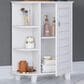 RiverRidge Home Brookfield 1-Door Floor Cabinet with Side Shelves in White, , large