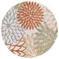 Nourison Aloha ALH05 7"10" Round Ivory and Multicolor Indoor/Outdoor Area Rug, , large