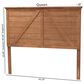 Baxton Studio Yorick Queen Headboard in Ash Walnut, , large