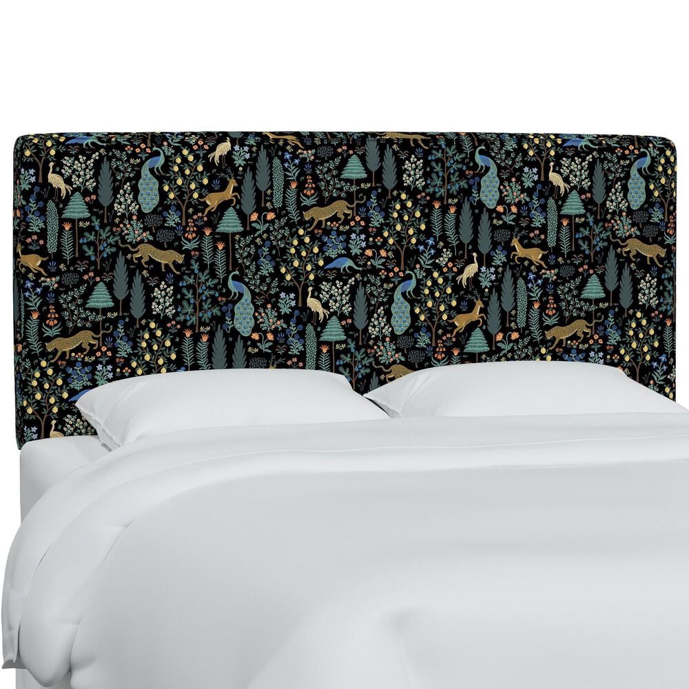 Rifle Paper Co Crafted by Cloth & Company Elly Full Headboard in Menagerie Black, , large
