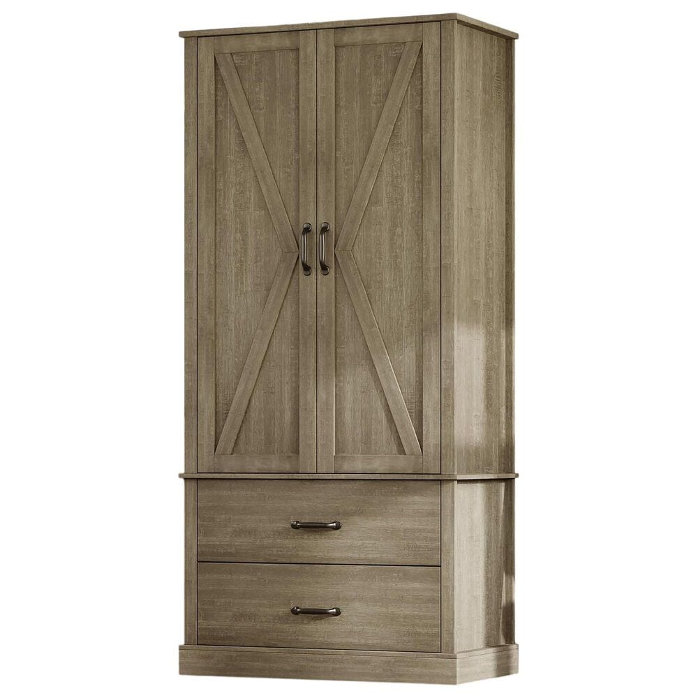 GARVEE 65" Kitchen Pantry Cabinet in Gray, , large