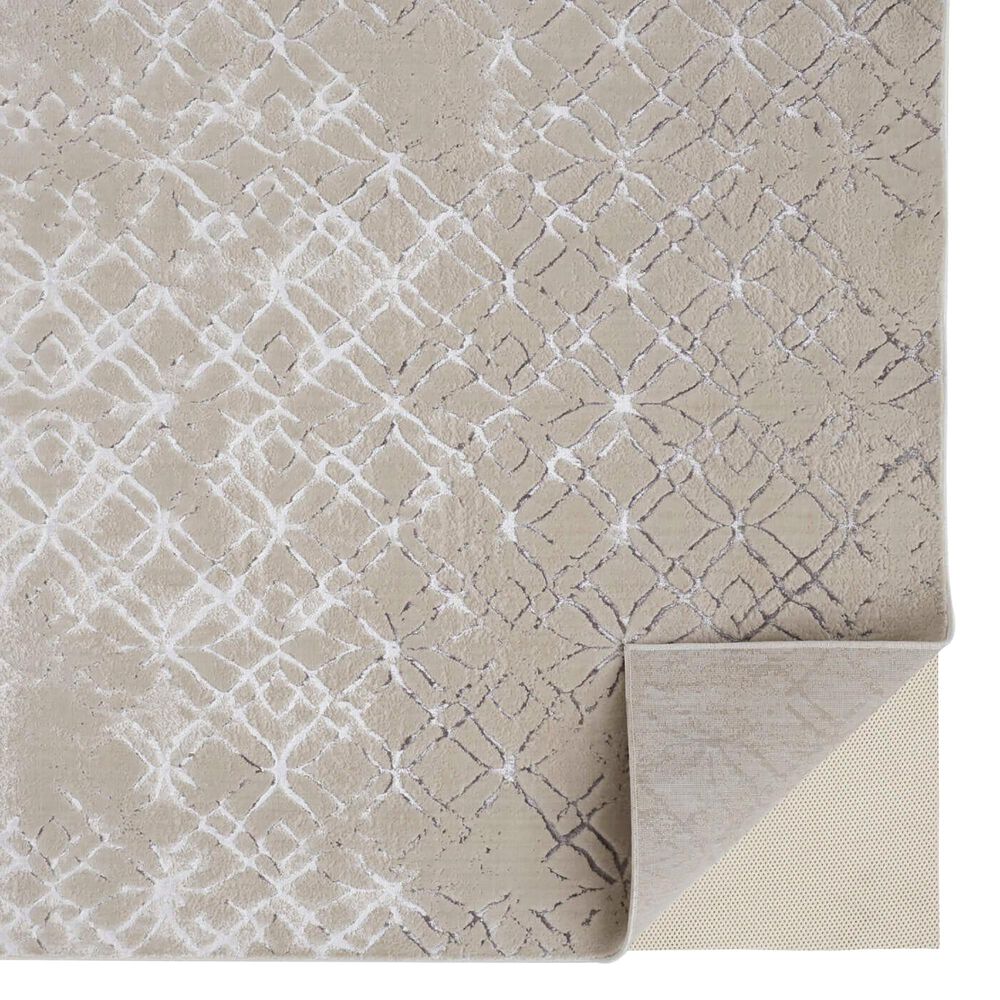 Feizy Micah 2&#39;10&quot; x 7&#39;10&quot; Beige and Silver Runner, , large
