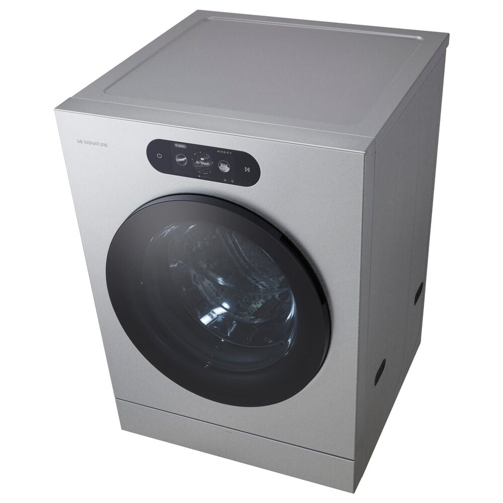 LG 5.8 Cu. Ft. Mega Capacity Smart Front Load Washer in Brushed Platinum Steel, , large