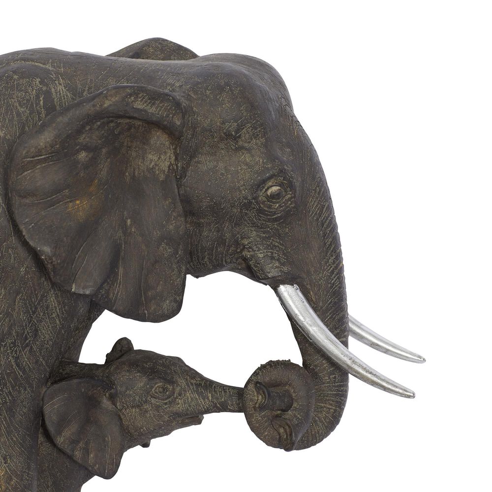 Maple and Jade Eclectic Elephant Sculpture in Dark Grey, , large