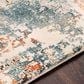 Surya Pune Deep Teal, Sky Blue, Light Beige, Tan, Dark Brown and Burnt Orange 2"7" x 10"2" Runner, , large