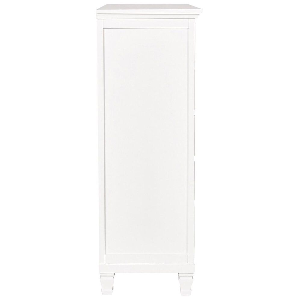 New Heritage Design Tamarack 5 Drawer Chest in White, , large