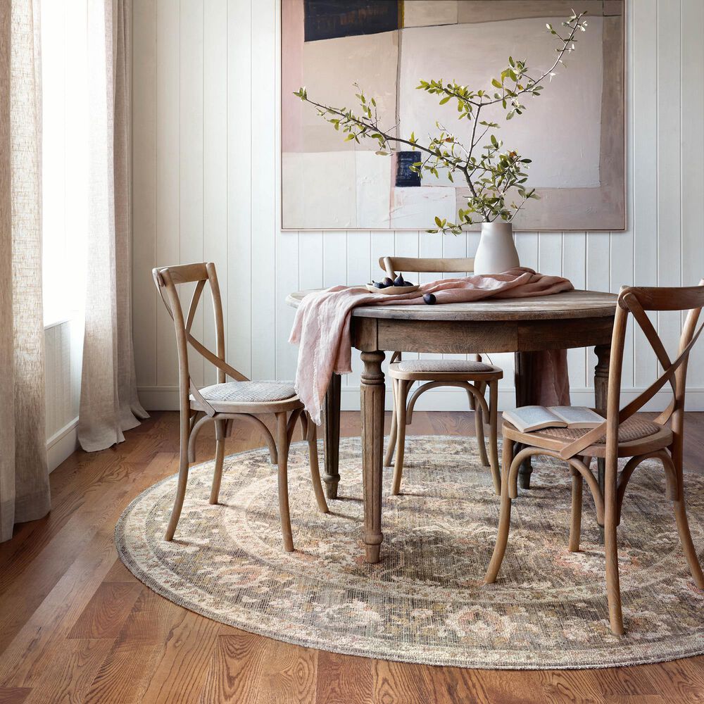 Chris Loves Julia x Loloi Rosemarie 3&#39;2&quot; Round Sage and Blush Area Rug, , large