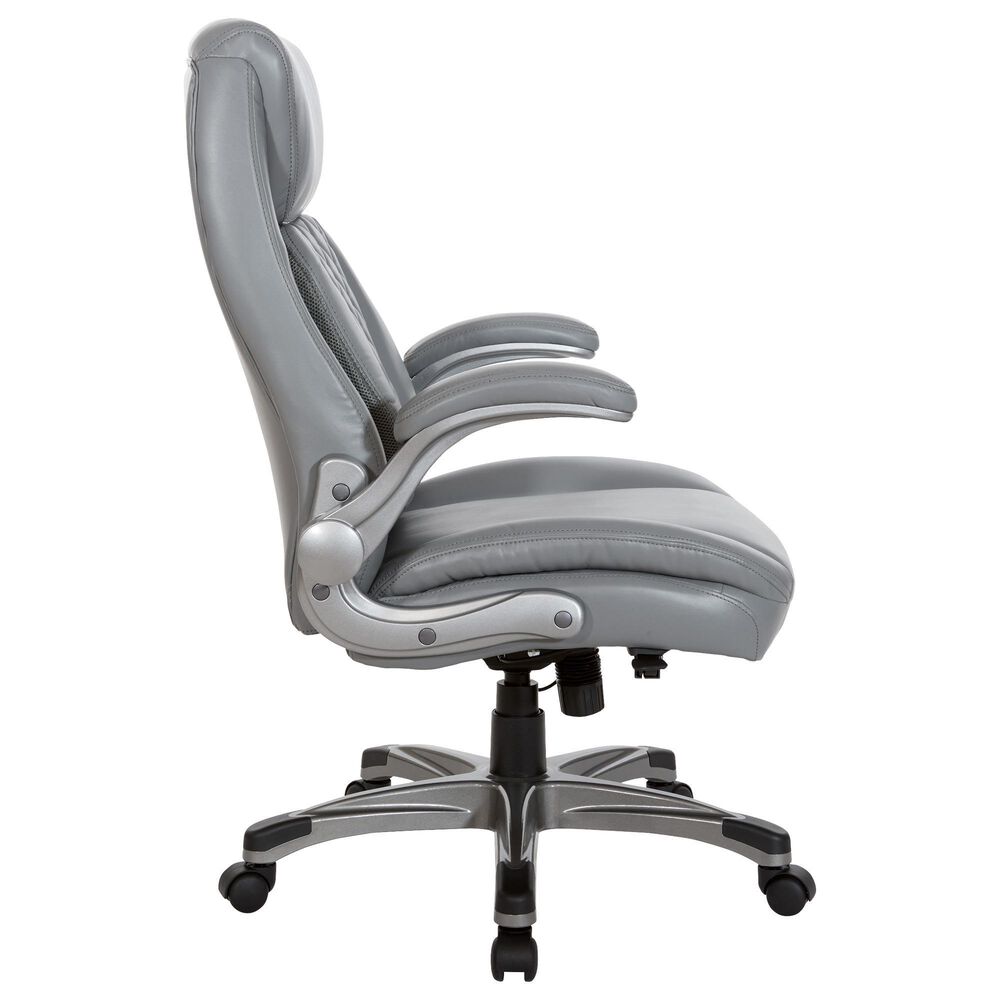 Valor Living Executive Chair with Grey Upholstery in Titanium, , large