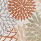 Nourison Aloha ALH05 7"10" Round Ivory and Multicolor Indoor/Outdoor Area Rug, , large