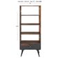 Jaipur Home Kendale 4-Shelf Bookcase in Brown and Gray, , large