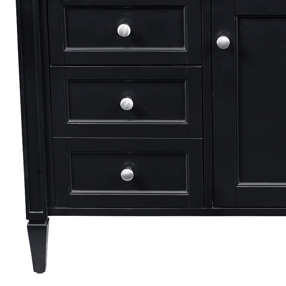 James Martin Vanities Brittany 48&quot; Single Bathroom Vanity in Black Onyx with 3 cm Eternal Jasmine Pearl Quartz Top and Rectangle Sink, , large