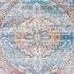 Safavieh Aria 6"6" Round Turquoise and Light Orange Area Rug, , large