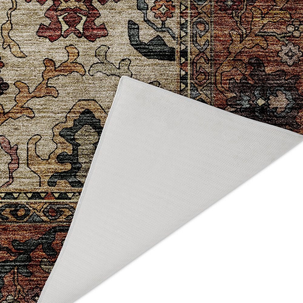 Dalyn Rug Company Silk Road Copper, Ivory, Gold, Brown, Blue, Aloe and Blush 5&#39; x 7&#39;6&quot; Area Rug, , large