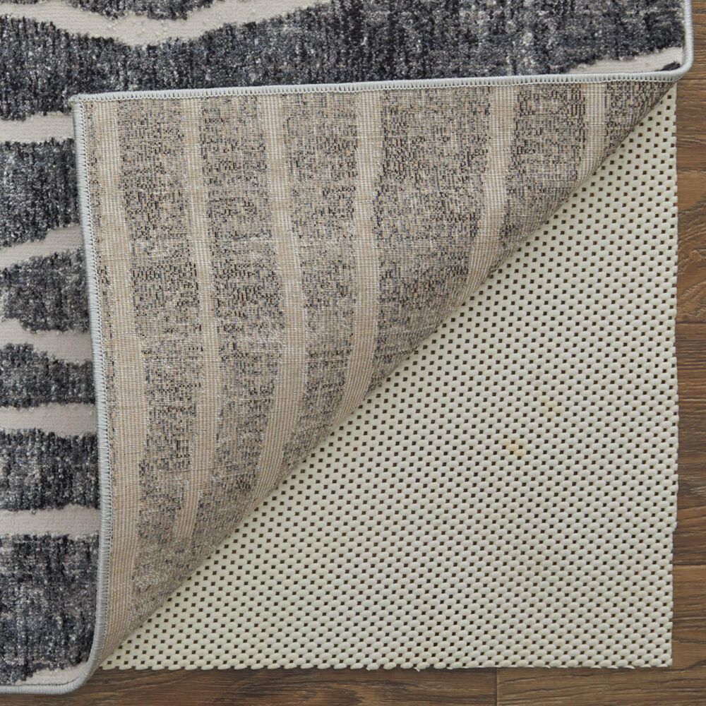Feizy Kano 2&#39;7&quot; x 8&#39; Black, Gray and Ivory Runner, , large