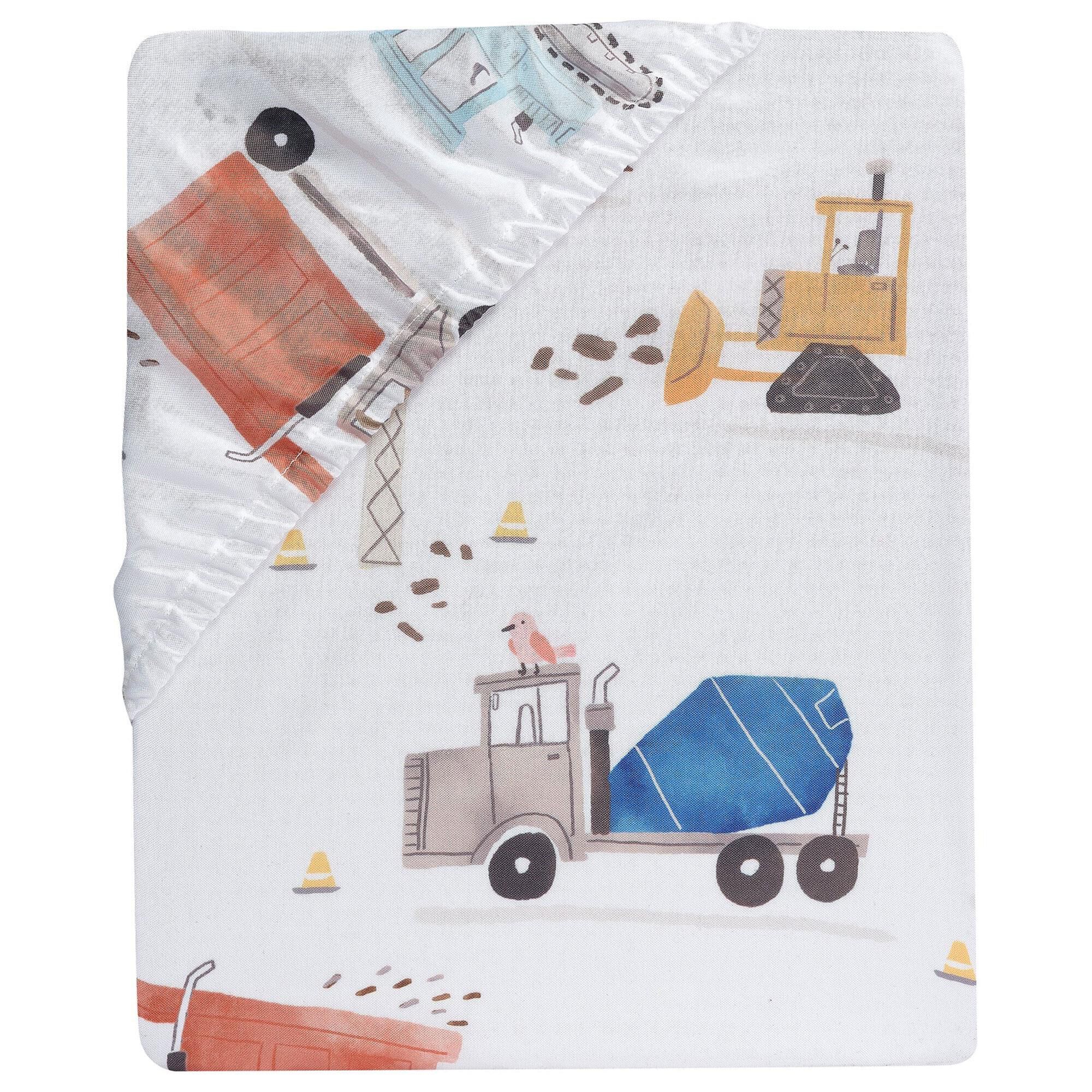 Lambs and Ivy Construction Zone 3 Piece Crib Bedding Set in Blue