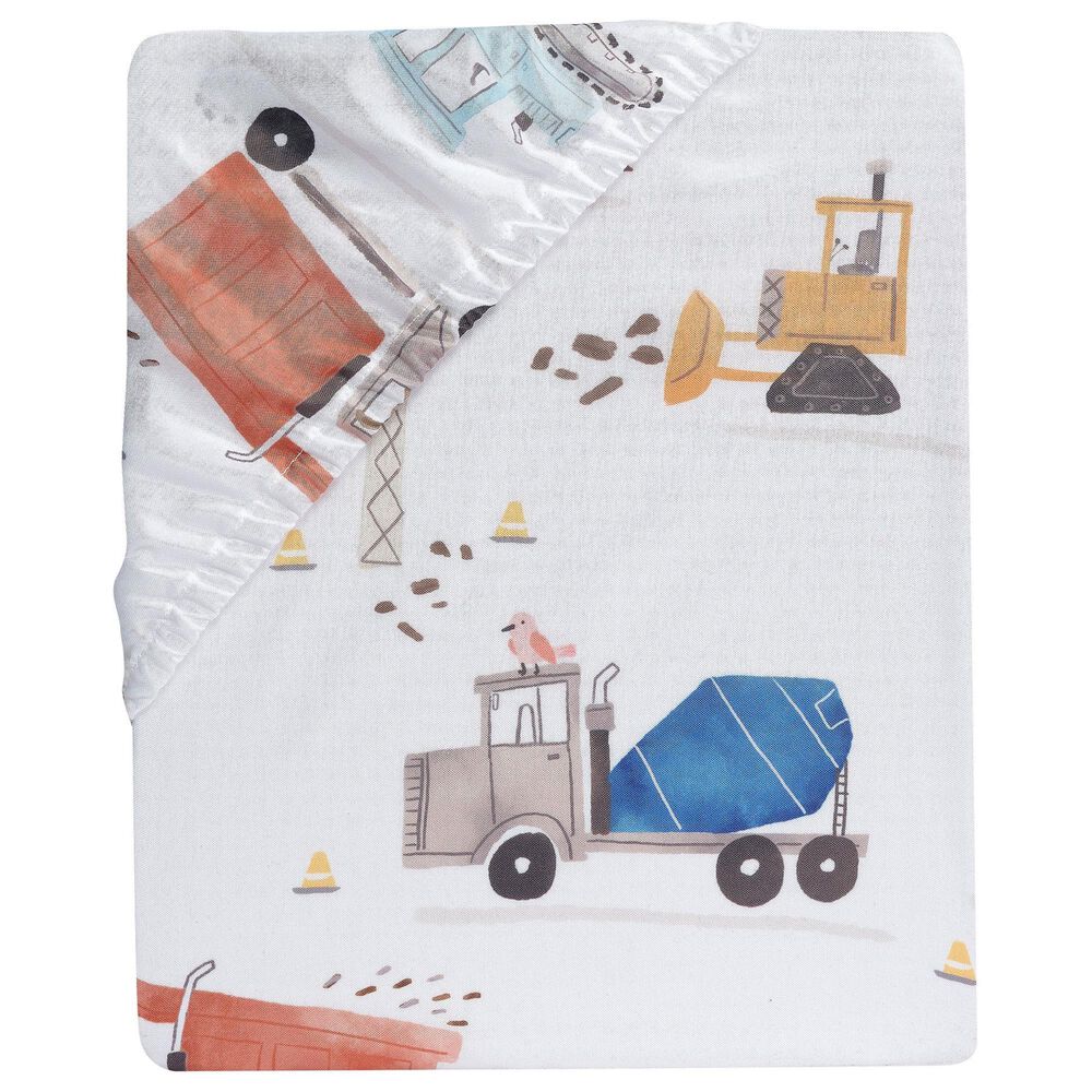 Lambs and Ivy Construction Zone 3-Piece Crib Bedding Set in Blue, Yellow, White and Red, , large