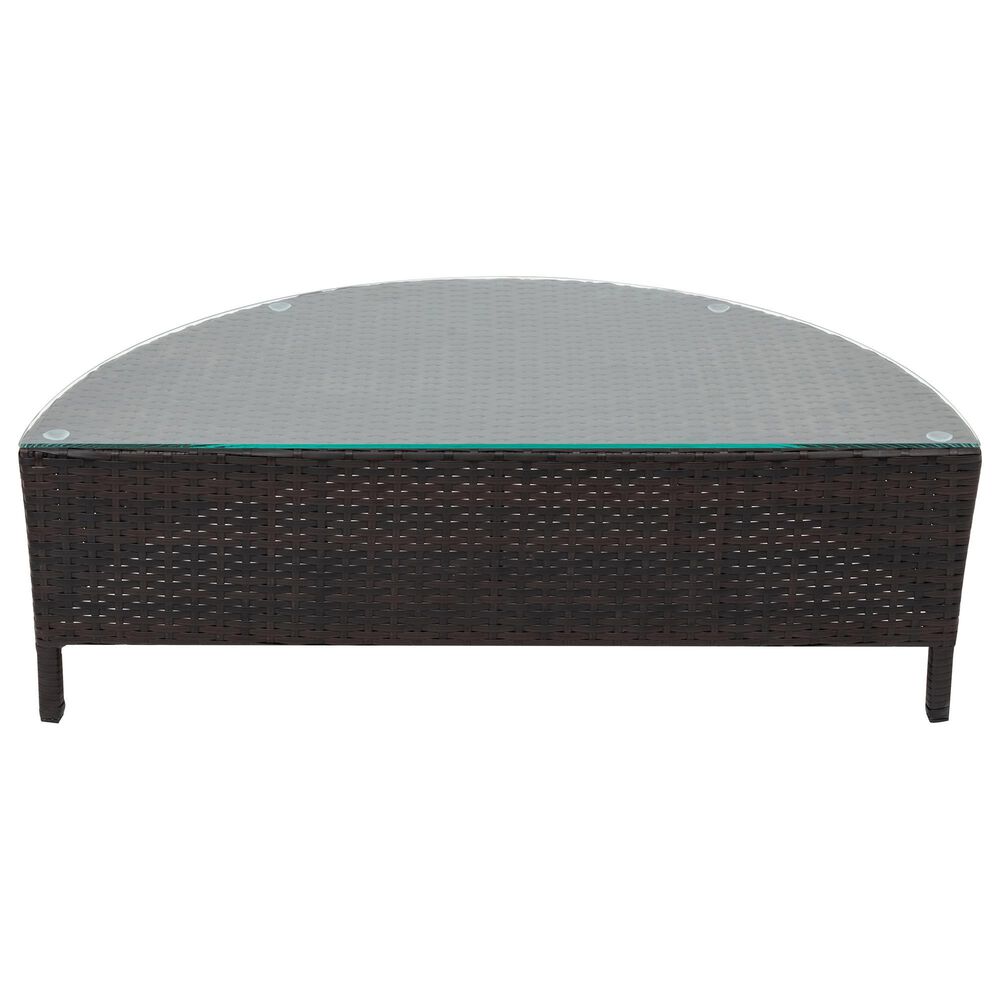 HOMLUX 5 Pieces All-Weather Brown PE Rattan Wicker Sofa Set in Grey, , large