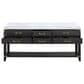 Lexora Home Norwalk 80" Double Bathroom Vanity in Black Oak with White Carrara Marble Top and Rectangular Sinks, , large