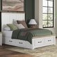 Ashley Savonport Queen Storage Panel Bed in White and Brown, , large