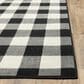 Oriental Weavers Marina Black and Ivory 7"10" x 10"10" Indoor/Outdoor Area Rug, , large