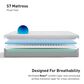 Bedgear S7 LSX Plush Twin XL Mattress in a Box, , large