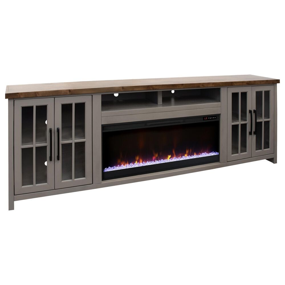 Legends Home Avalon 96" Fireplace Console in Sandstone and Whiskey, , large