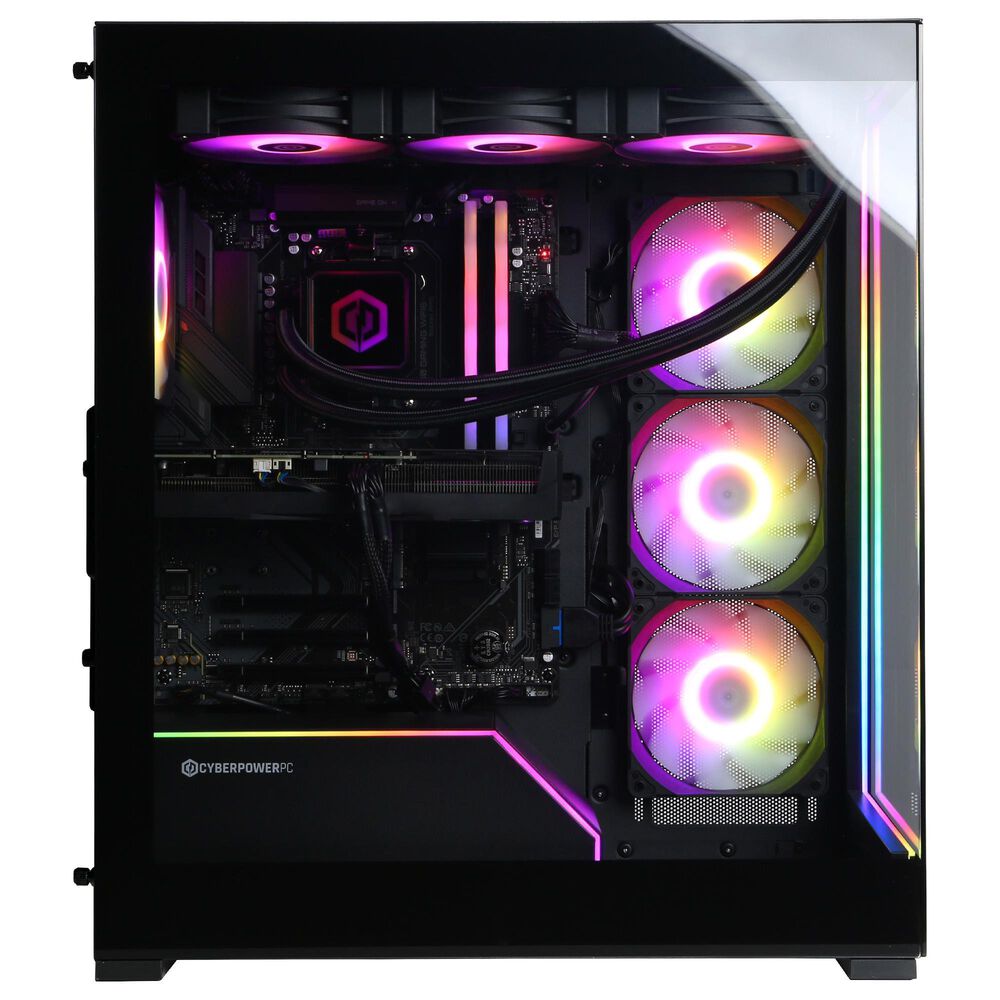 CyberPowerPC Gamer Supreme Gaming Desktop | AMD Ryzen 7 7800X3D - 32GB RAM - AMD Radeon RX 9070 XT Graphics - 1TB SSD in Black, , large