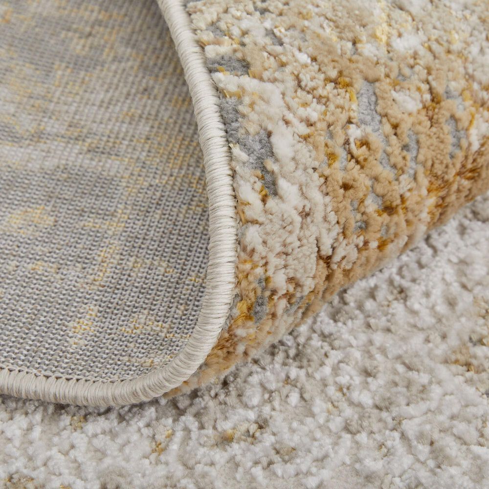 Feizy Aura 5&#39; x 8&#39; Gold and Gray Area Rug, , large