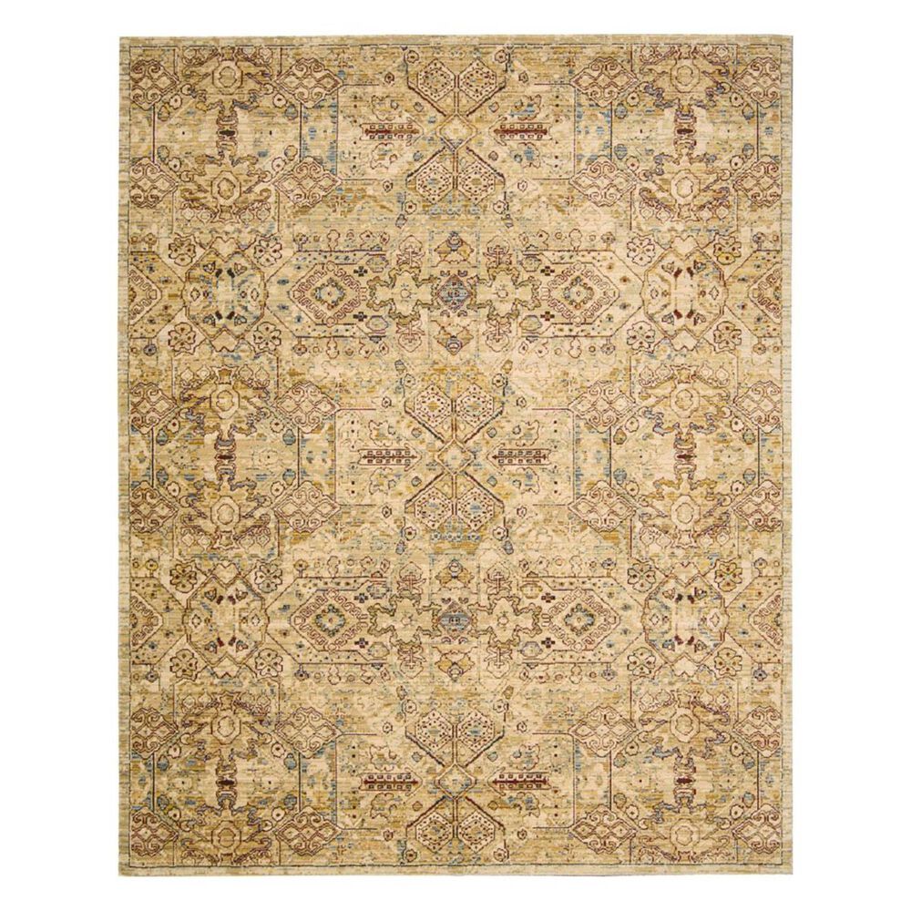 Nourison Rhapsody RH008 5'6" x 8' Light Gold Area Rug, , large