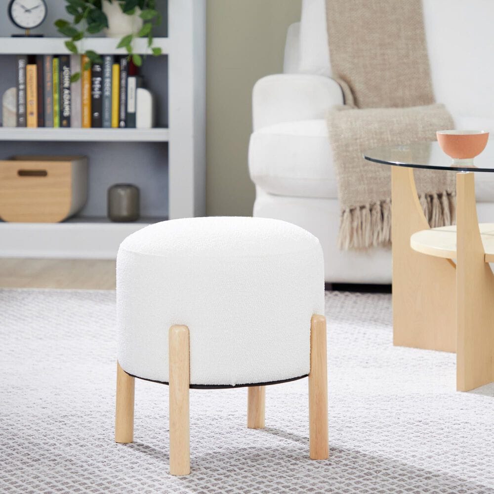 Lumisource Michelle Terry Ottoman in Cream, , large
