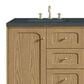 James Martin Vanities Laurent 60" Double Bathroom Vanity in Light Natural Oak with 3 cm Charcoal Soapstone Quartz Top and Rectangular Sinks, , large