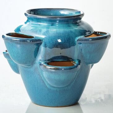 Alfresco Home 6-Pocket Strawberry Patio Jar in Aqua, , large