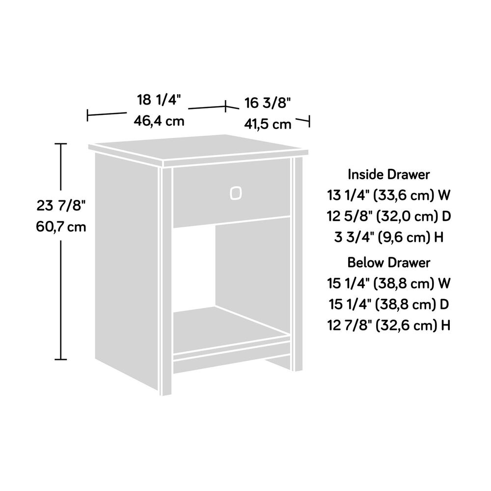 Sauder River Ranch 1-Drawer Nightstand in Sindoori Mango, , large