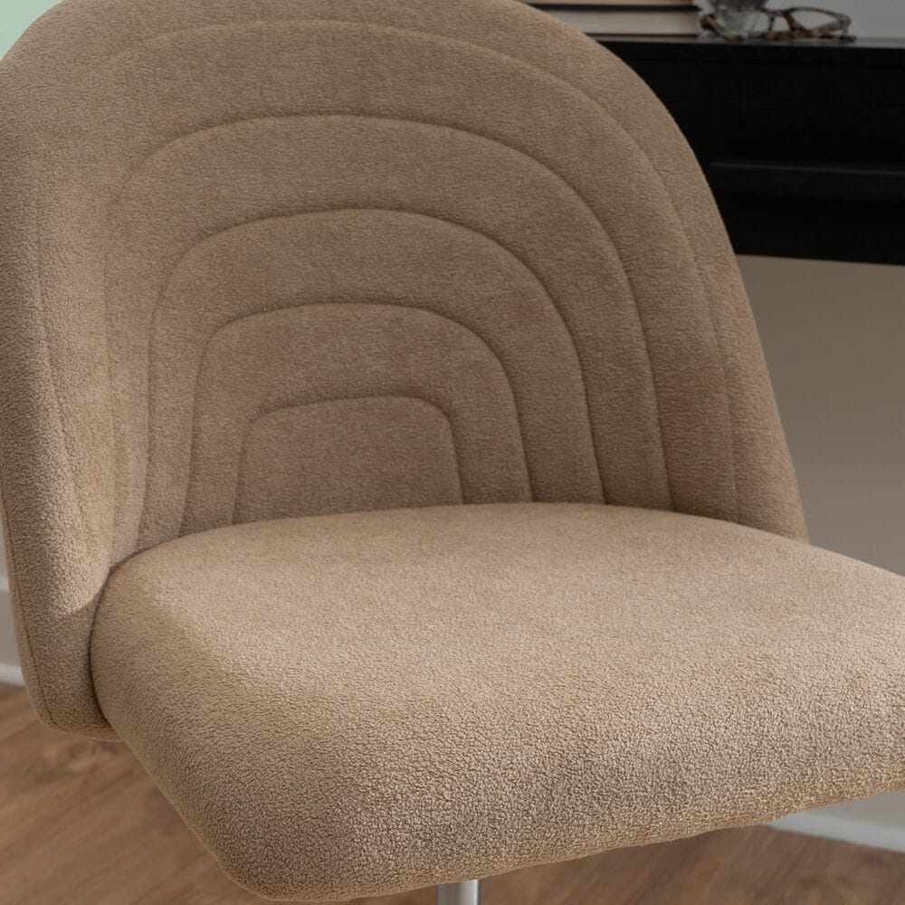 Linon Home Decor Skyla Swivel Office Chair in Beige, , large
