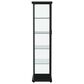 Coaster Aero 5-Shelf Display Curio Cabinet in Black and Clear, , large