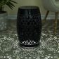 Hearth and Haven Outdoor Side Table with Built-In Solar Battery in Black, , large