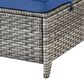 Sunwell Garden 14.2" Ottoman with Navy Cushion in Gray (Set of 2), , large