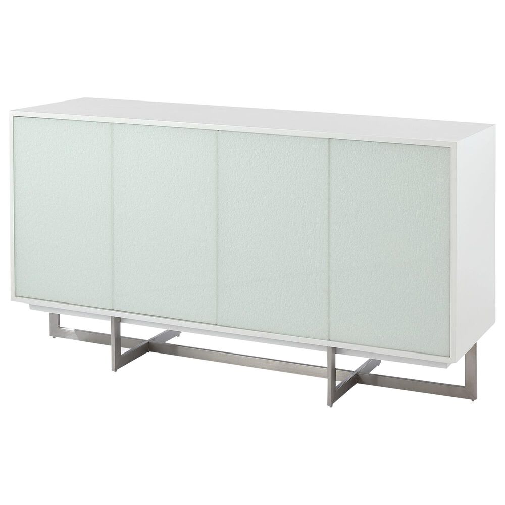 Urban Home Eliza Sideboard in Ultra White and Brushed Stainless, , large