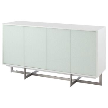 Urban Home Eliza Sideboard in Ultra White and Brushed Stainless, , large