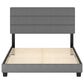 Accent Sicily Queen Upholstered Platform Bed in Grey, , large